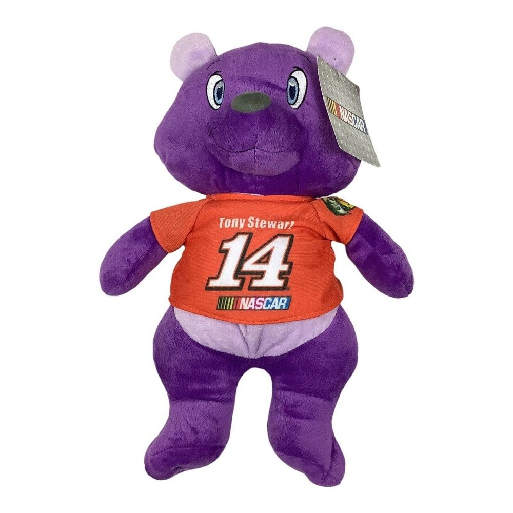 Kellytoy Tony Stewart #14 Nascar Standing Bear 13" Plush Purple Stuffed Animal